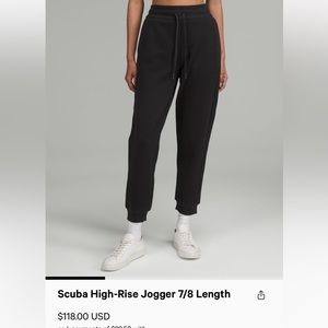 scuba high rise joggers